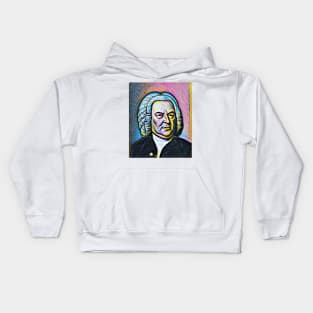 Johann Sebastian Bach Portrait | Johann Sebastian Bach Artwork 9 Kids Hoodie